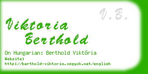 viktoria berthold business card